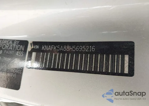 2017 Kia Forte Lx z USA, uszkodzony, nr VIN KNAFK5A88H5695216